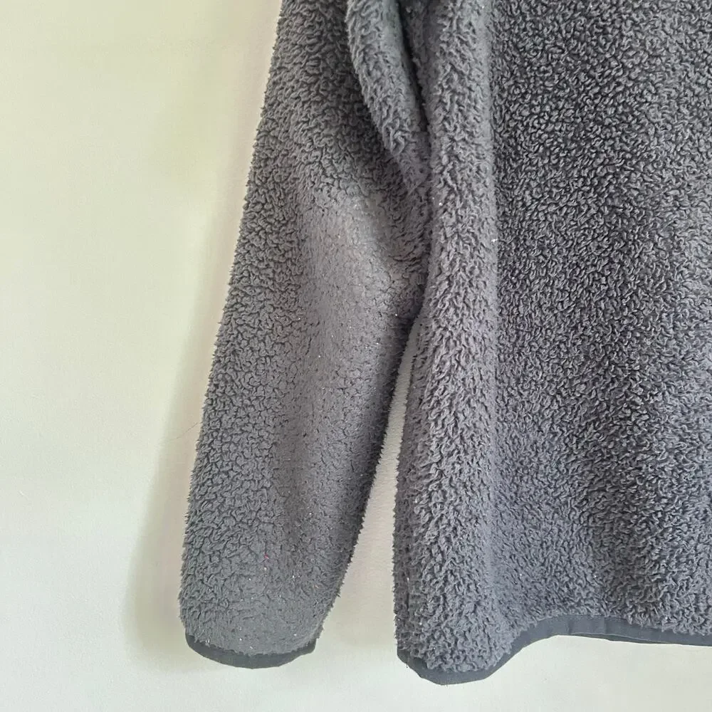 Patagonia Sherpa Quarter Zip Pullover Sweatshirt Size M Gray - Picture 6 of 6